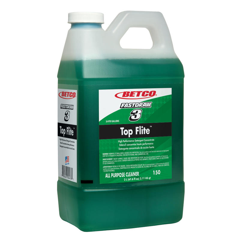 Betco Top Flite Fastdraw All-Purpose Cleaner, Fresh Scent, 67.6 Oz Bottle, Green, Case Of 4 MPN:1504700