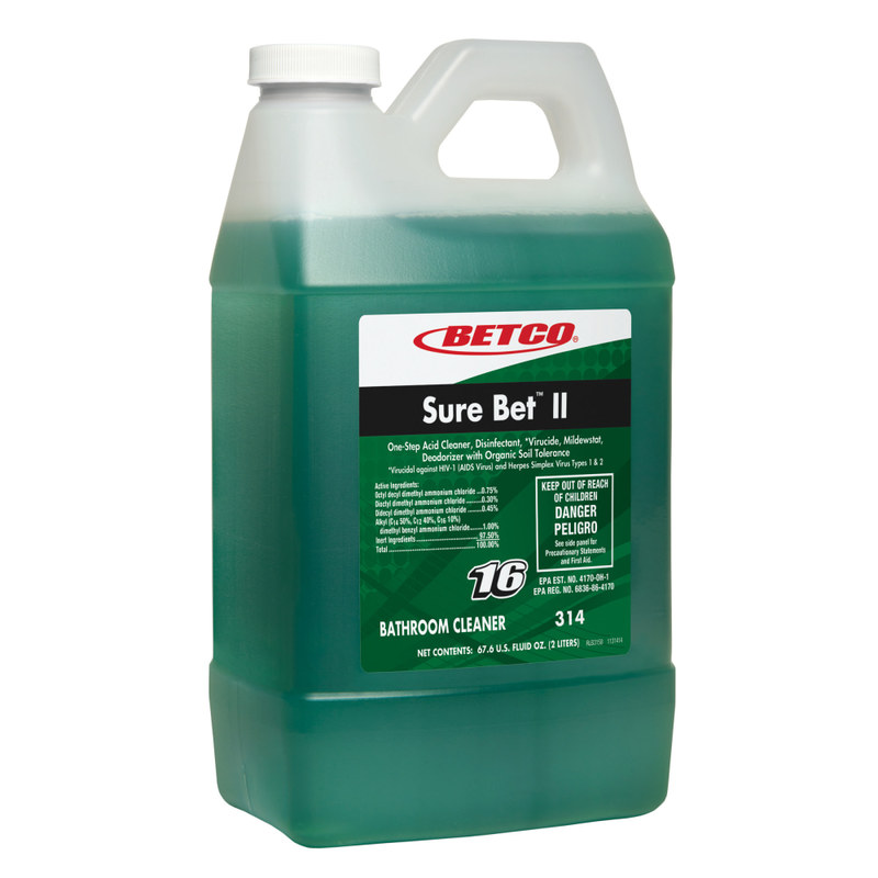 Betco Sure Bet II Multipurpose Cleaner, Citrus Scent, 67.63 Oz Bottle, Case Of 4 MPN:3244700