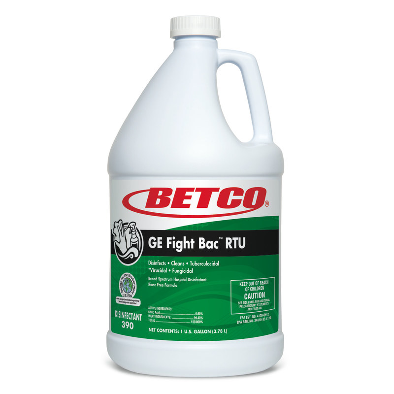 Betco GE Fight- Bac RTU Disinfectant, 128 Oz, Case of 4 MPN:3900400