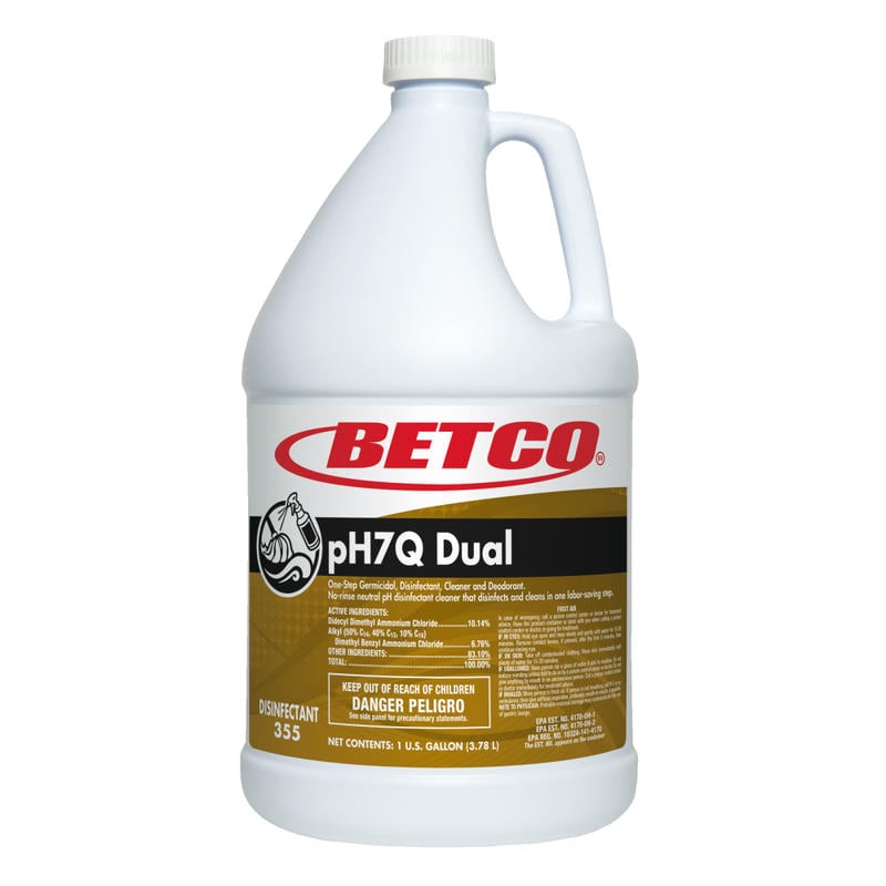 Betco pH7Q Dual Multi-Purpose Cleaner, Pleasant Lemon Scent, 128 Oz Bottle, Case Of 4 MPN:GOJ507102WUOM