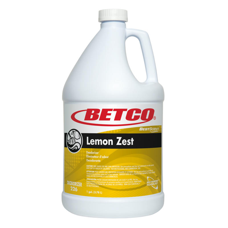 Betco Best Scent Odor Eliminator Concentrate, Lemon Zest Scent, 128 Oz, Case of 4 MPN:2260400