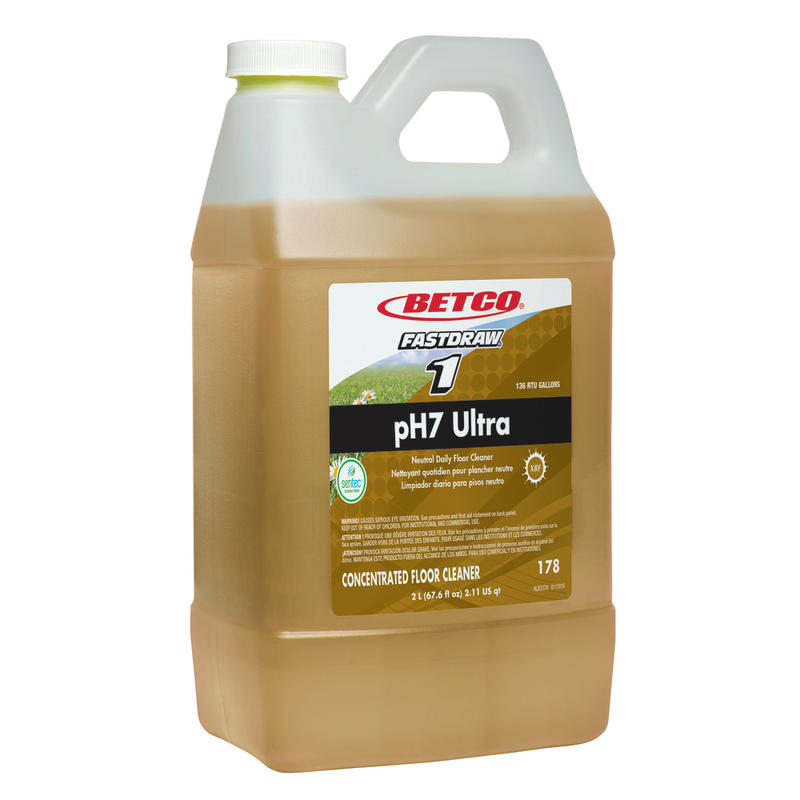 Betco pH7 Ultra Fastdraw Floor Cleaner, 67.6 Oz Bottle, Case Of 4 MPN:1784700