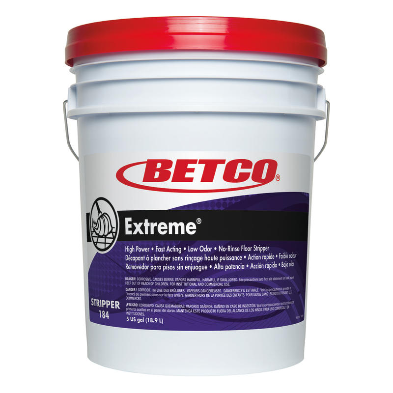 Betco Extreme Liquid Floor Stripper, Lemon Scent, 5 Gallon Container MPN:18405-00