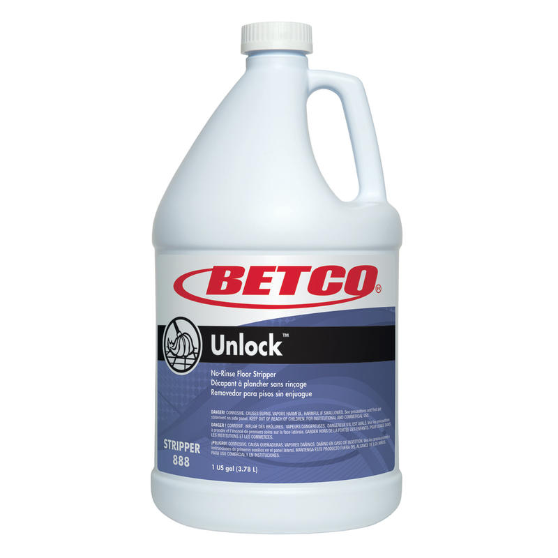 Betco Unlock Floor Stripper, 128 Oz Bottle, Case Of 4 MPN:8880400