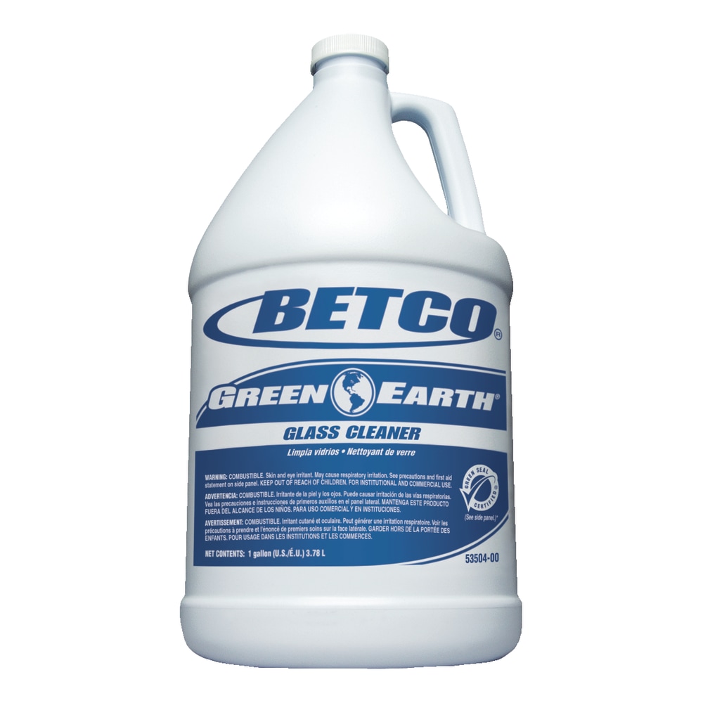 Betco Green Earth Glass Cleaner, 128 Oz Bottle, Case Of 4 MPN:5350400