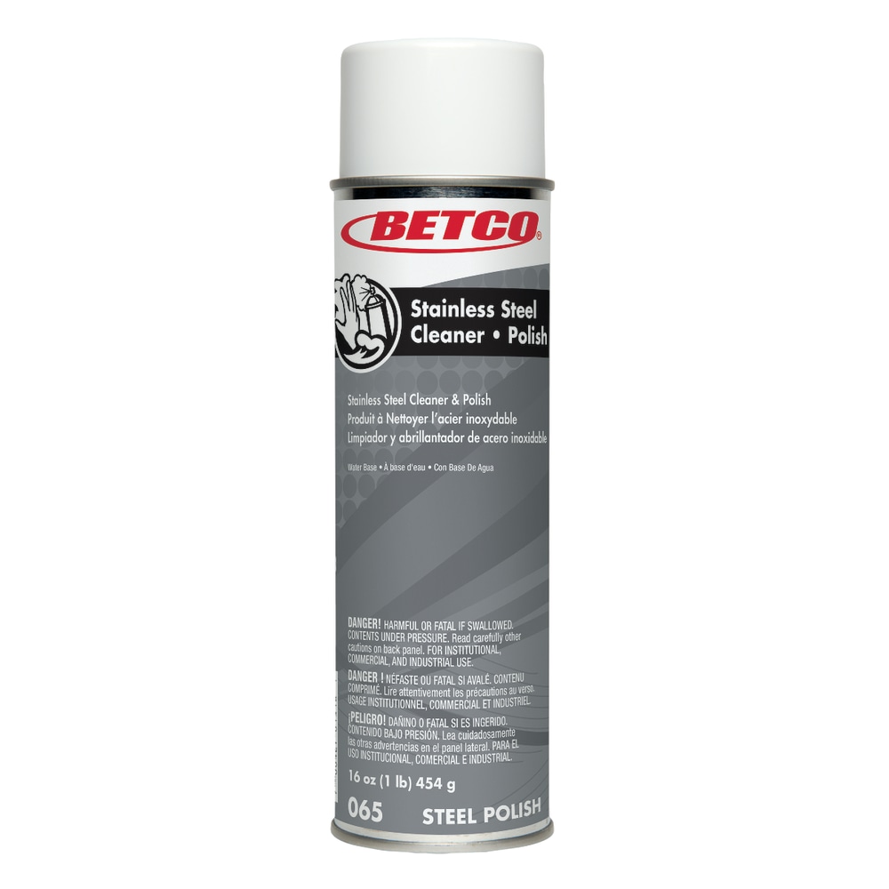 Betco Aerosol Stainless Steel Cleaner And Polish, 17 Oz Can, Case Of 12 MPN:0652300