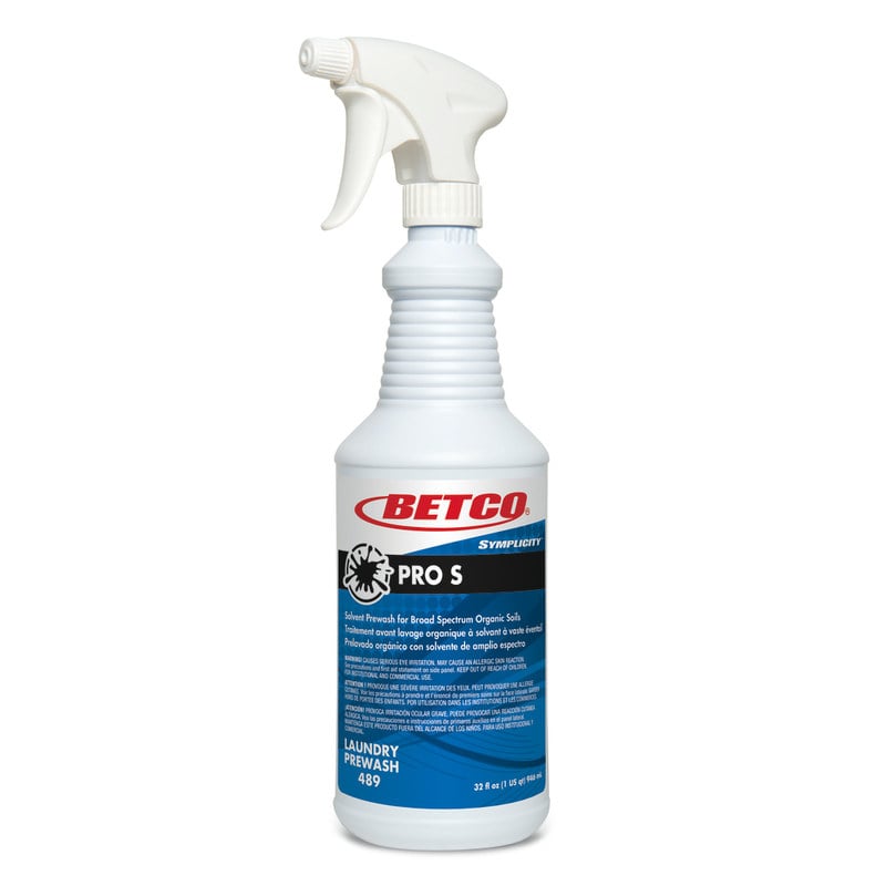 Betco Symplicity Pro S Prewash, Citrus Scent, 32 Oz Bottle, Clear, Case Of 6 MPN:4891600