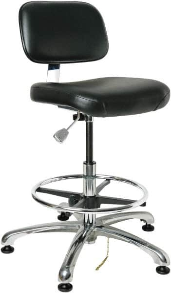 Task Chair: ESD Vinyl, Adjustable Height, Black MPN:8350-V-BLK