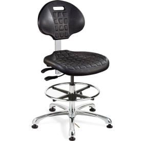 Bevco 7551E Everlast E Polyurethane ESD Chair Aluminum Base ESD Mushroom Glides Black 7551E