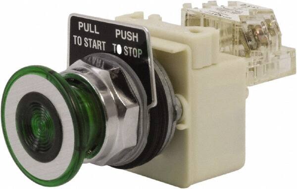 Push-Button Switch: 30 mm Mounting Hole Dia, Maintained (MA) MPN:9001KR9P1GH13