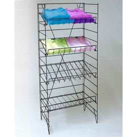 Wire Display Rack Black 4 Shelves WSR4