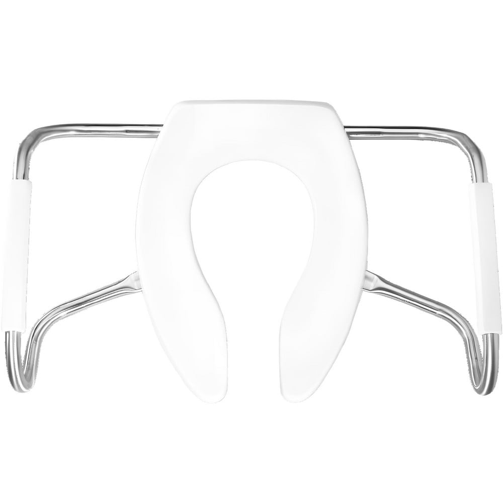 Toilet Seats, Type: Safety Arm, Open , Style: Elongated , Material: Plastic , Color: White , Outside Width: 14.250in (Inch) MPN:MA2155T 000