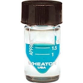 Wheaton® 2ML Graduated Glass V-Vials 20-400 PTFE Faced Rubber Liner Case of 12 W986272NG