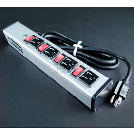 Wiremold Power Strip 4 Individually Switched Outlets 15A 6' Cord UL215BC*