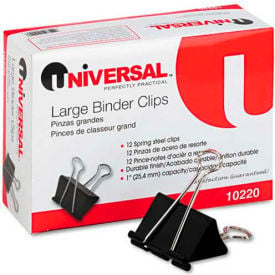 Universal® Large Binder Clips Steel Wire 1