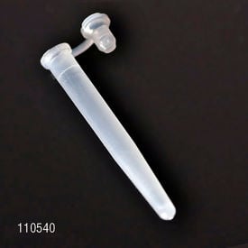 Microcentrifuge Tube 6 x 47mm (400uL) LDPE Attached Plug Cap 1000/Pack 110540