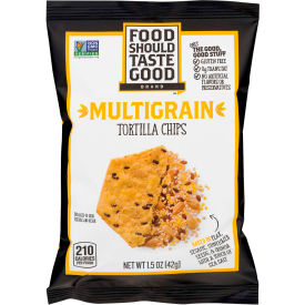 Food Should Taste Good™ Tortilla Chips Multigrain with Sea Salt 1.5 oz 24/Carton GEM81233