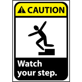 Caution Sign 14x10 Rigid Plastic - Watch Your Step CGA12RB