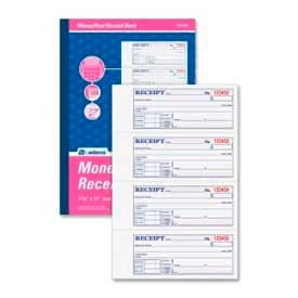 Adams® Money/Rent Receipt Book 3-Part Carbonless 7-5/8