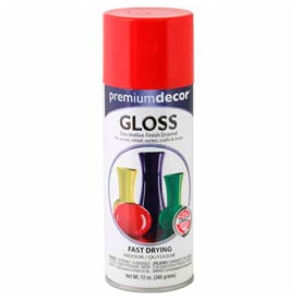 Premium Dcor Decorative Gloss Enamel 12 oz. Aerosol Can Hot Red - 705283 705283