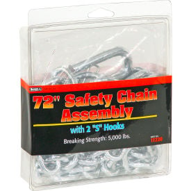 Safety Chain 9/32 X 72 W 7/16 Heat Treated S Hooks - Min Qty 5 11220