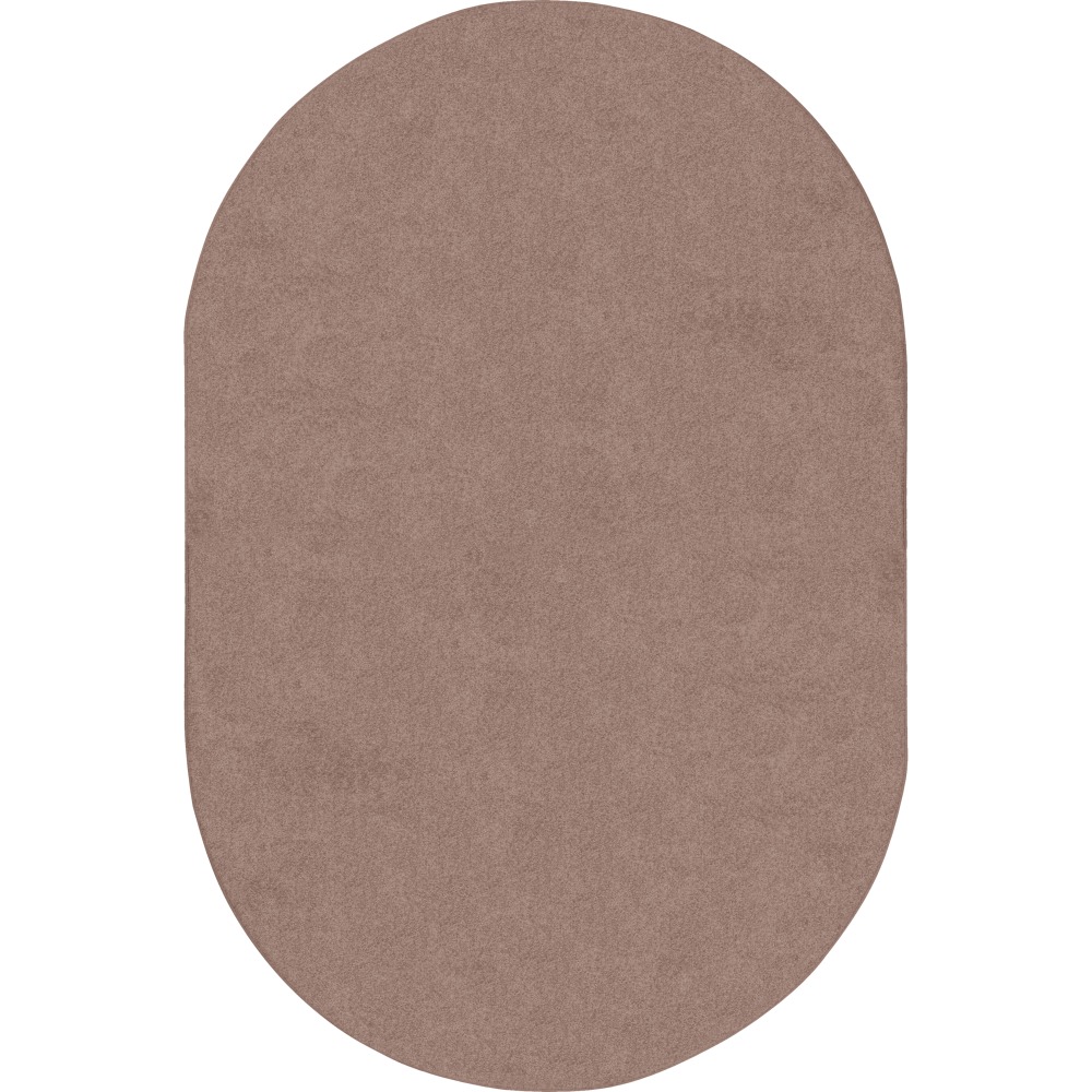 Joy Carpets Kids Essentials Oval Area Rug, Endurance, 6ft x 9ft, Taupe MPN:80QQ-09