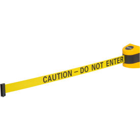 GoVets™ Wall Mount Retractable Belt Barrier Yellow Case W/15' Yellow 