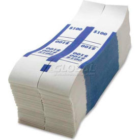 Sparco Color-Coded Quick Stick Currency Band BS100WK 100 in Dollar Bills Blue 1000 Bands/Pack BS100WK