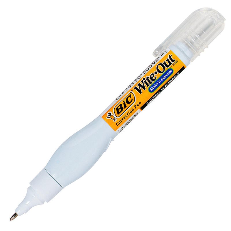 BIC Wite-Out Shake n Squeeze Correction Pen, White, 8 ml (Min Order Qty 25) MPN:WOSQP11