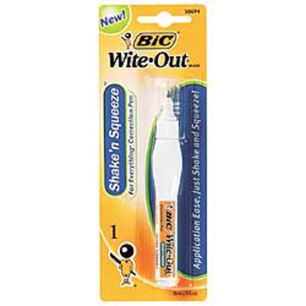 BIC Wite-Out Shake N Squeeze Pocket Correction Pen (Min Order Qty 17) MPN:WOSQPP11