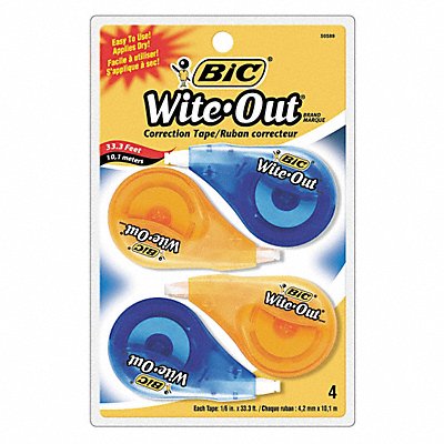 Correction Tape White PK4 MPN:BICWOTAPP418