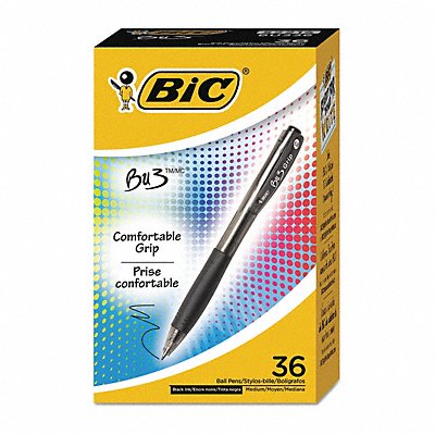 Pen Bu3 Retrctble Black PK36 MPN:BU3361-BLK