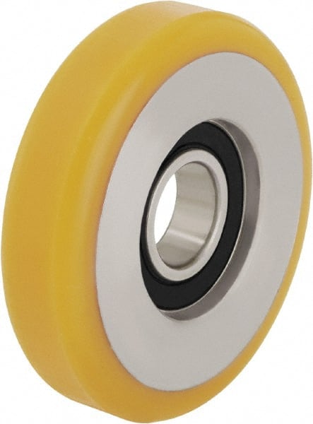 Caster Wheel: Polyurethane-Elastomer Blickle Extrathane, 25 mm Axle MPN:457283