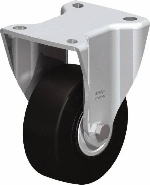 Rigid Top Plate Caster: Solid Rubber, 4