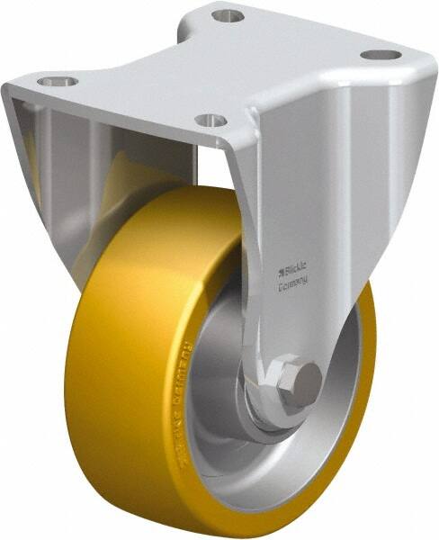 Rigid Top Plate Caster: Polyurethane-Elastomer Blickle Softhane, 4