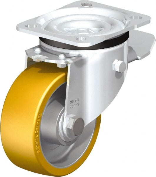 Swivel Top Plate Caster: Polyurethane-Elastomer Blickle Extrathane, 4