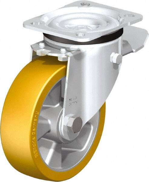 Swivel Top Plate Caster: Polyurethane-Elastomer Blickle Extrathane, 5