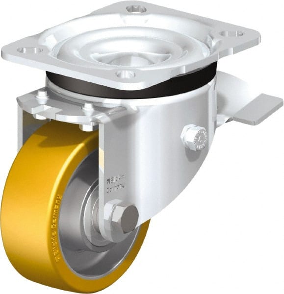 Swivel Top Plate Caster: Polyurethane-Elastomer Blickle Extrathane, 3