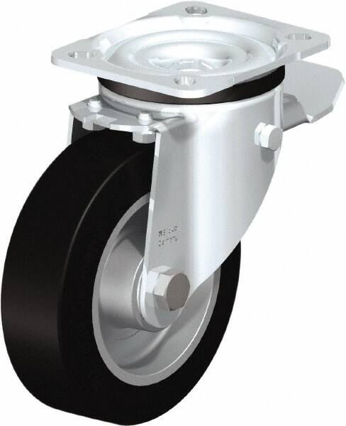 Swivel Top Plate Caster: Solid Rubber, 5