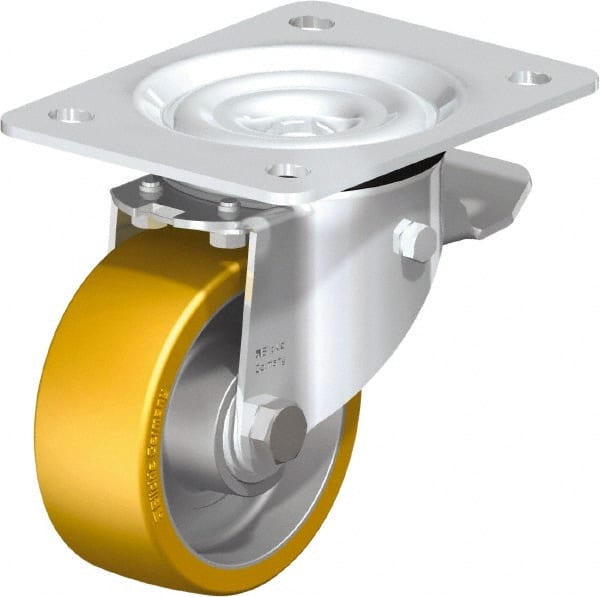 Swivel Top Plate Caster: Polyurethane-Elastomer Blickle Extrathane, 4