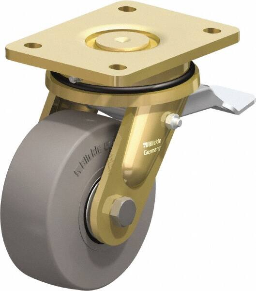 Swivel Top Plate Caster: Solid Rubber, 5