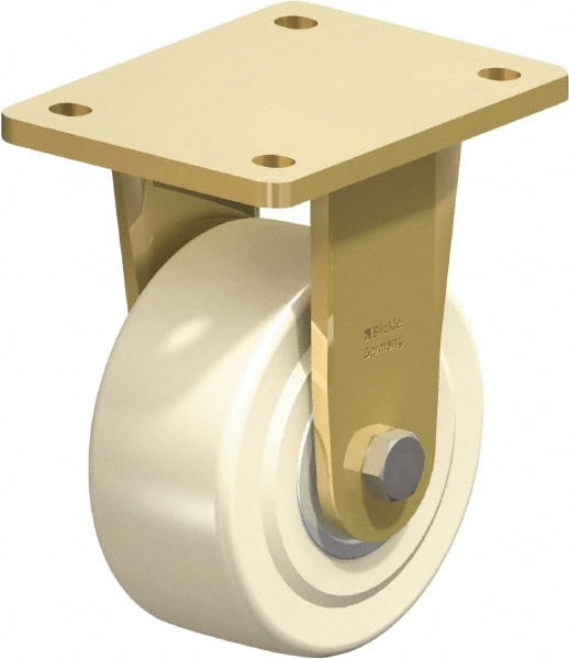 Rigid Top Plate Caster: Cast Nylon, 5