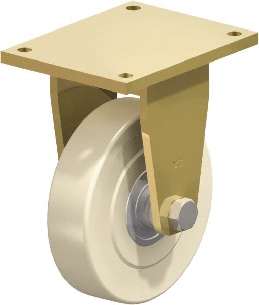 Rigid Top Plate Caster: Cast Nylon, 10