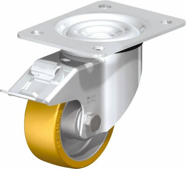 Swivel Top Plate Caster: Polyurethane-Elastomer Blickle Extrathane, 4