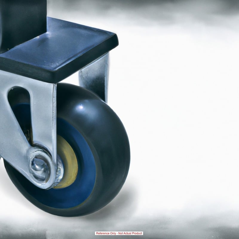 Swivel Top Plate Caster: Thermoplastic Rubber Elastomer, 3