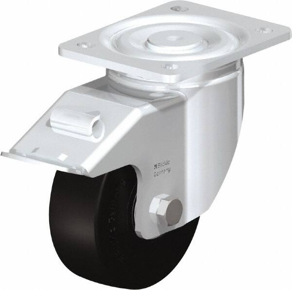 Swivel Top Plate Caster: Solid Rubber, 5