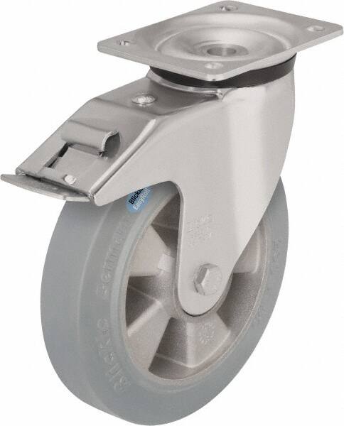 Swivel Top Plate Caster: Solid Rubber, 5