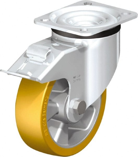 Swivel Top Plate Caster: Polyurethane-Elastomer Blickle Extrathane, 5