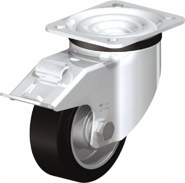 Swivel Top Plate Caster: Solid Rubber, 4