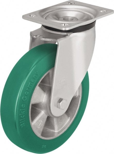 Swivel Top Plate Caster: Polyurethane-Elastomer Blickle Softhane, 8